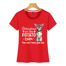 Load image into Gallery viewer, Tops T Shirt Women chihuahua are like potato Sexy Harajuku Short Female Tshirt
