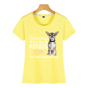 Tops T Shirt Women chihuahua are like potato Sexy Harajuku Short Female Tshirt
